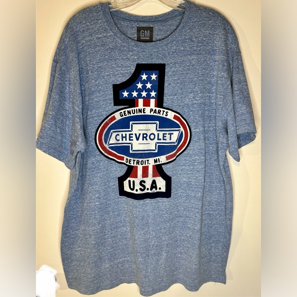 GM Genuine‎ Parts Chevrolet Shirt USA Detroit Blue XL
